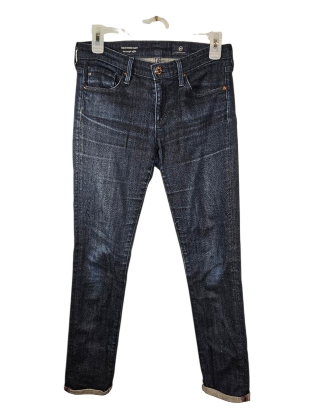 AG Adriano‎ Goldschmied "The Stevie Cuff" Jeans Dark Wash Mid Rise Women Size 26
